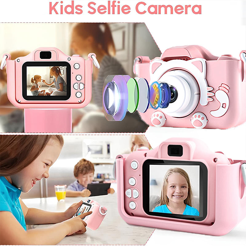 Cartoon Kids Camera with Video & 32GB SD - Ideal Christmas Gift