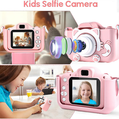 Cartoon Kids Camera with Video & 32GB SD - Ideal Christmas Gift