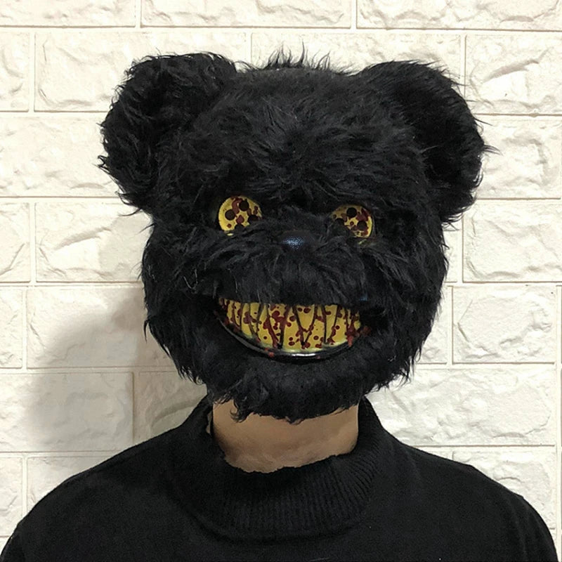 Scary Rabbit & Bear Plush Halloween Mask