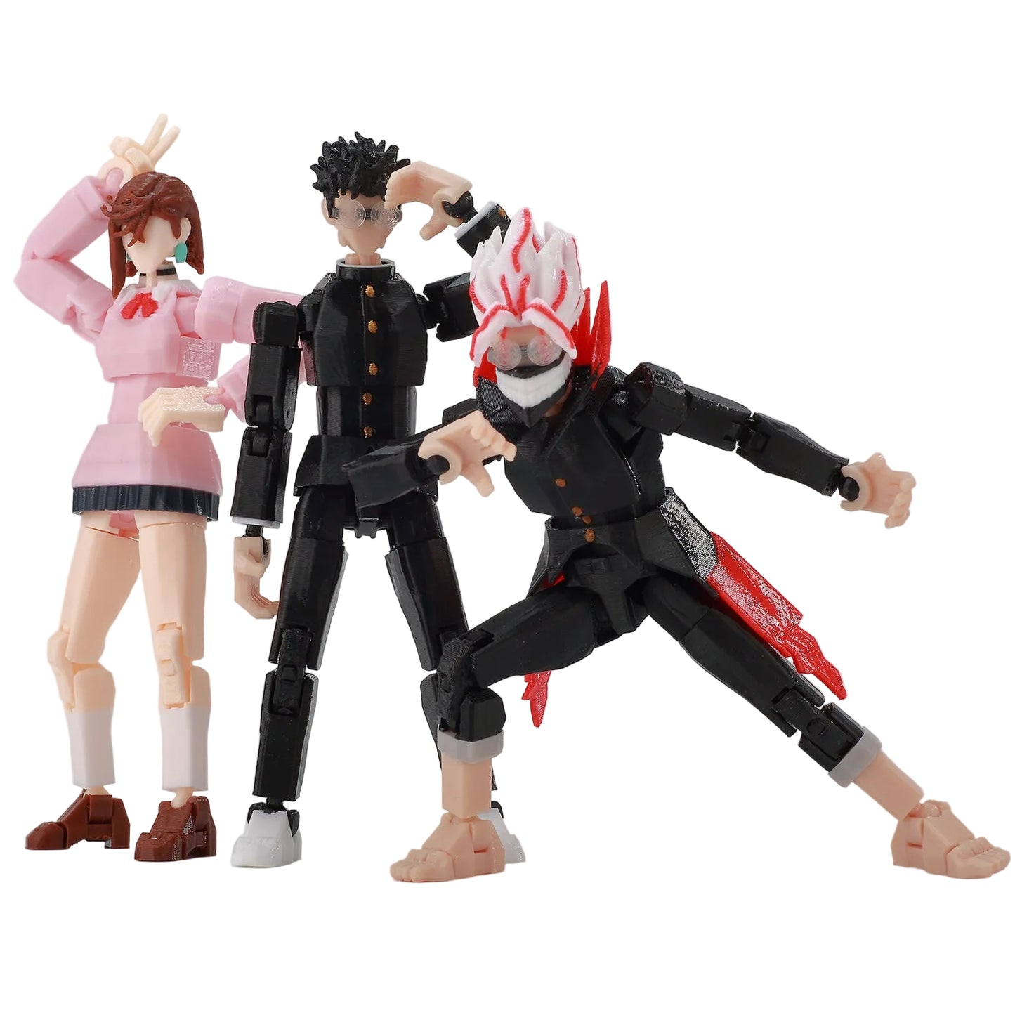 Dandadan Heroes Ayase Momo and Okarun KenTakakura- Multi-Jointed Anime Figure