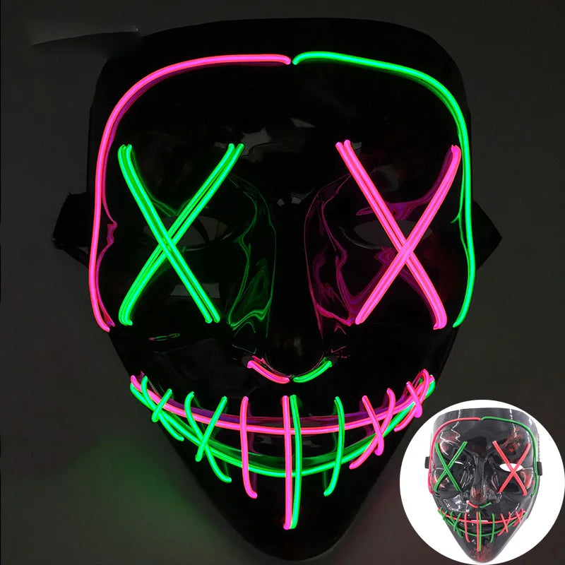 LED Purge Mask - Luminous Halloween Horror Cosplay Prop