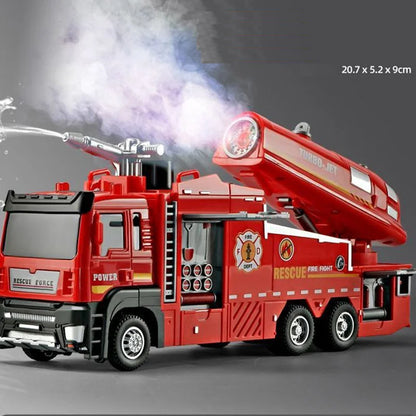 Fire Truck Model Toy: Ladder, Sound & Light Features