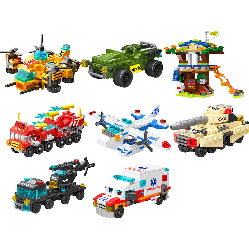 City Construction Cement Mixer & Loader Blocks Set