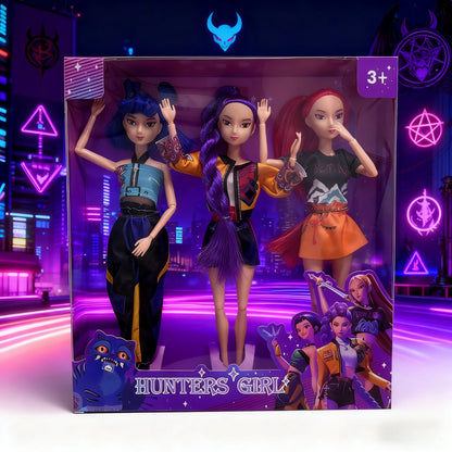 K-Pop Demon Hunter Dolls - Rumi, Mira, Zoey Collectible Set