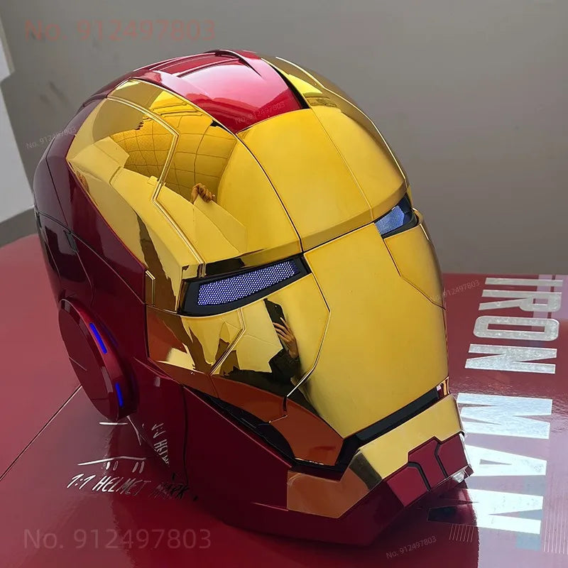 Iron Man Mk5 Helmet: Voice-Activated Light-Up Cosplay Gear