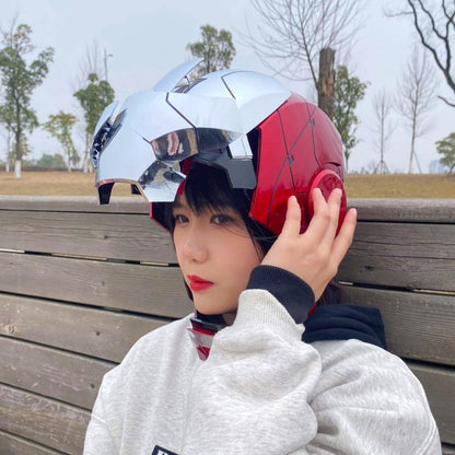 Iron Man Mk5 Helmet: Voice-Activated Light-Up Cosplay Gear