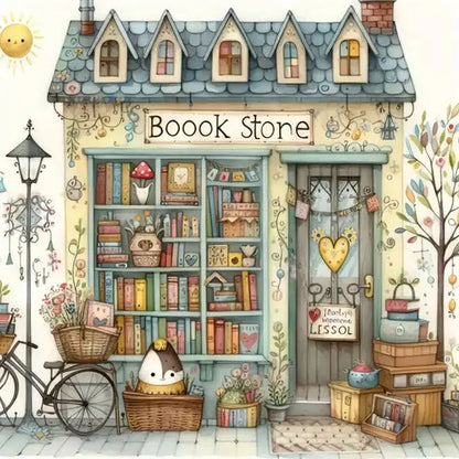 DIY Diamond Mosaic Book: Store House Landscape Art