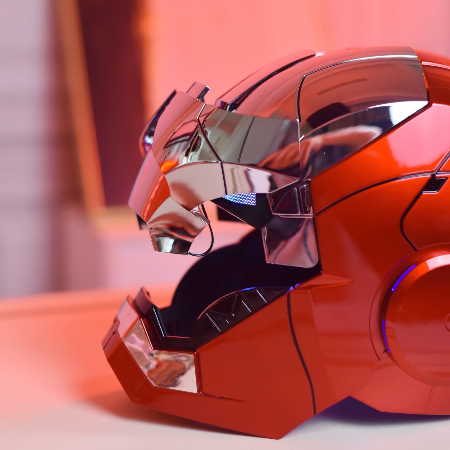 Iron Man Mk5 Helmet: Voice-Activated Light-Up Cosplay Gear