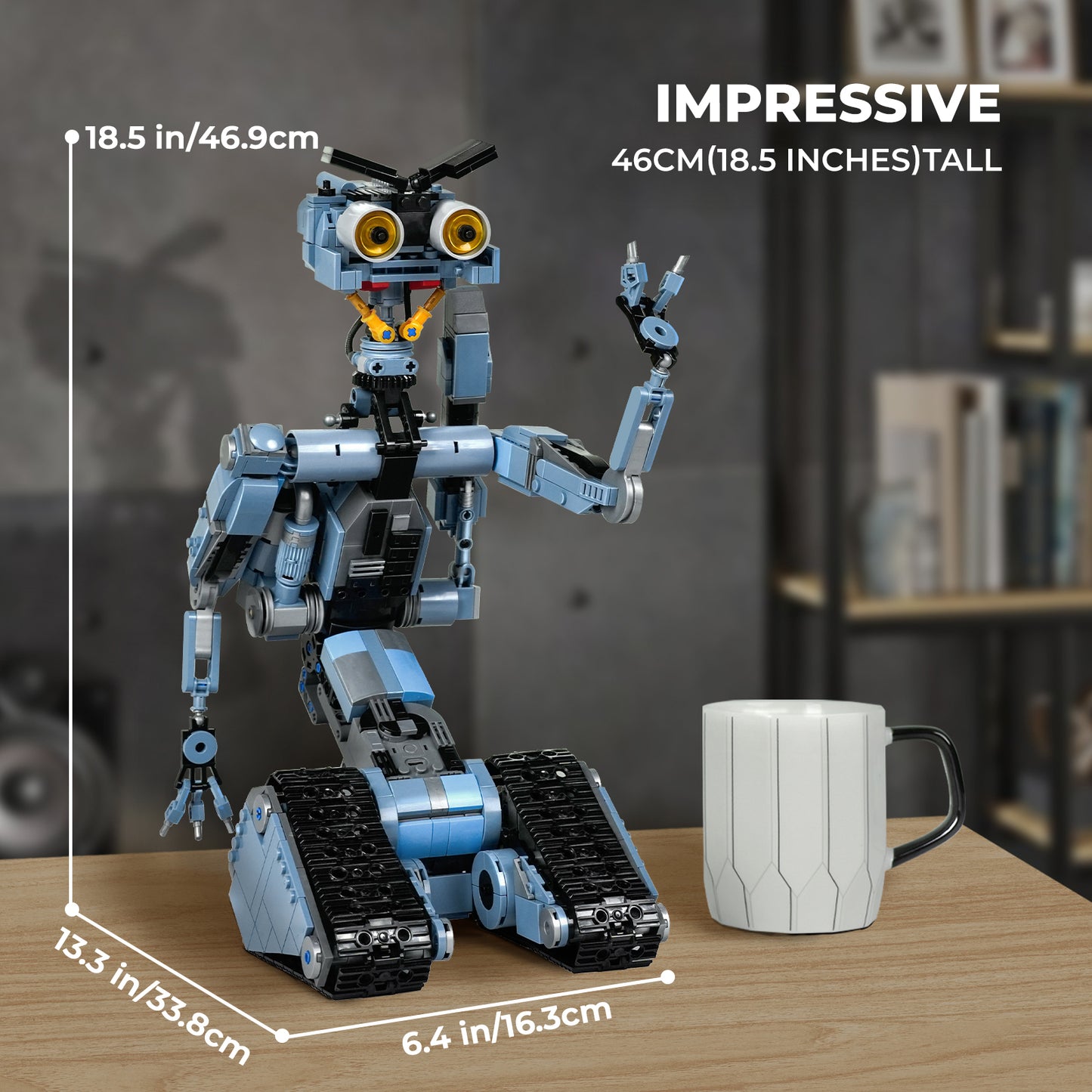 Johnny 5 Robot Blocks - 1176 Pieces, Remote, Perfect Gift