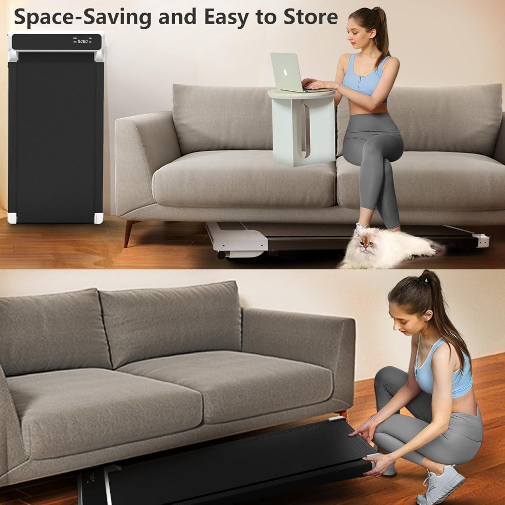 Walking Pad 2-in-1: Portable Under Desk Treadmill w/ Remote