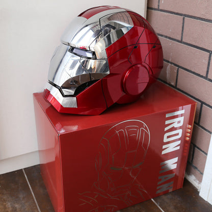 Iron Man Mk5 Helmet: Voice-Activated Light-Up Cosplay Gear