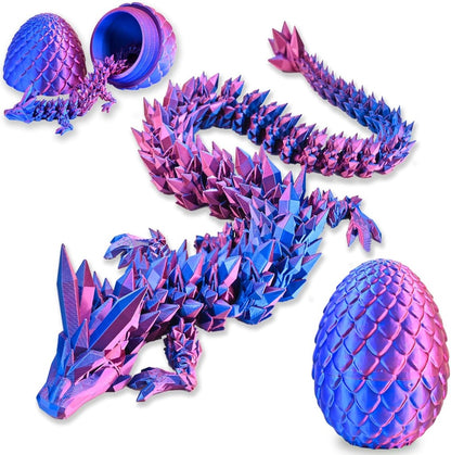 3D Printed Dragon Egg & Articulated Dragon Model Toy