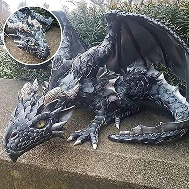 Halloween Squatting Dragon Statue - Halloween Garden Decoration