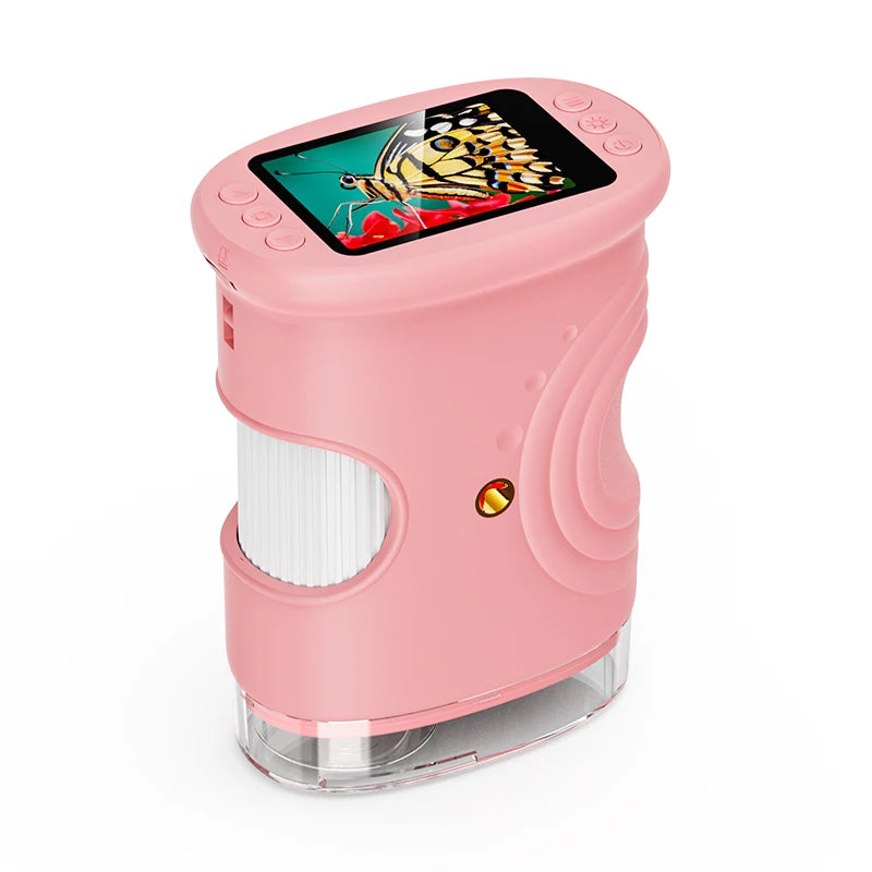1000X Kids Handheld Microscope - 2.0" Screen, Rechargeable Fun