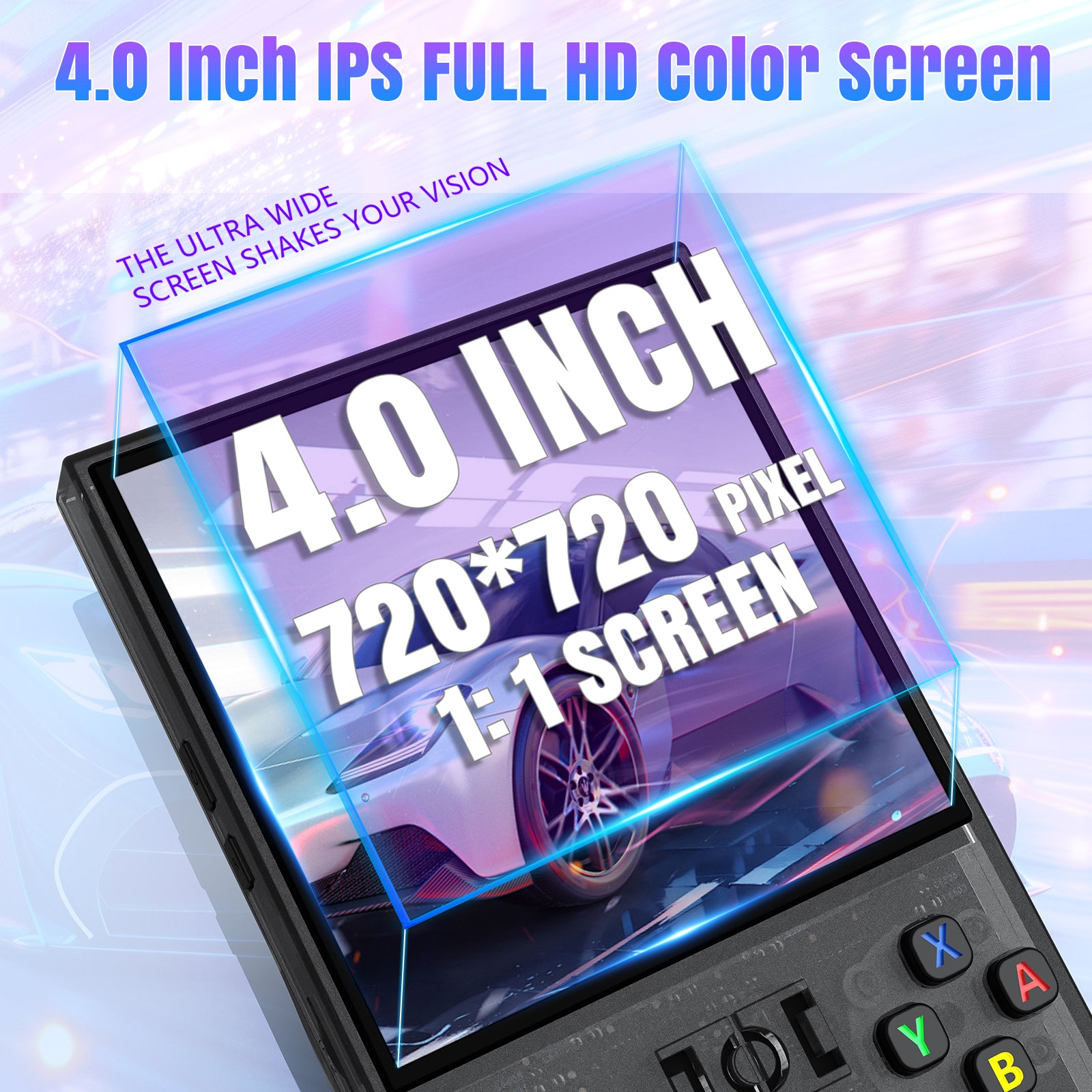 Handheld Game Console 4.0-in 4k HD IPS Screen Large Battery