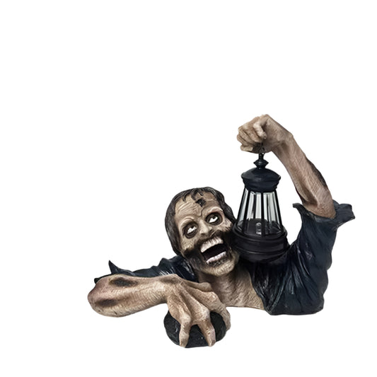 Halloween Zombie Statue LED Lantern - Waterproof Outdoor Decor