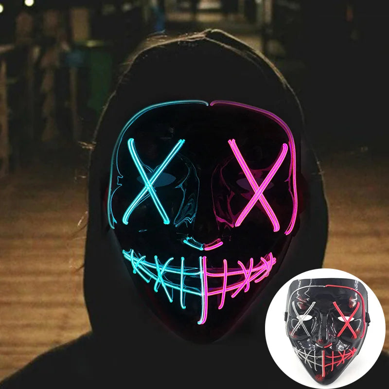 LED Purge Mask - Luminous Halloween Horror Cosplay Prop