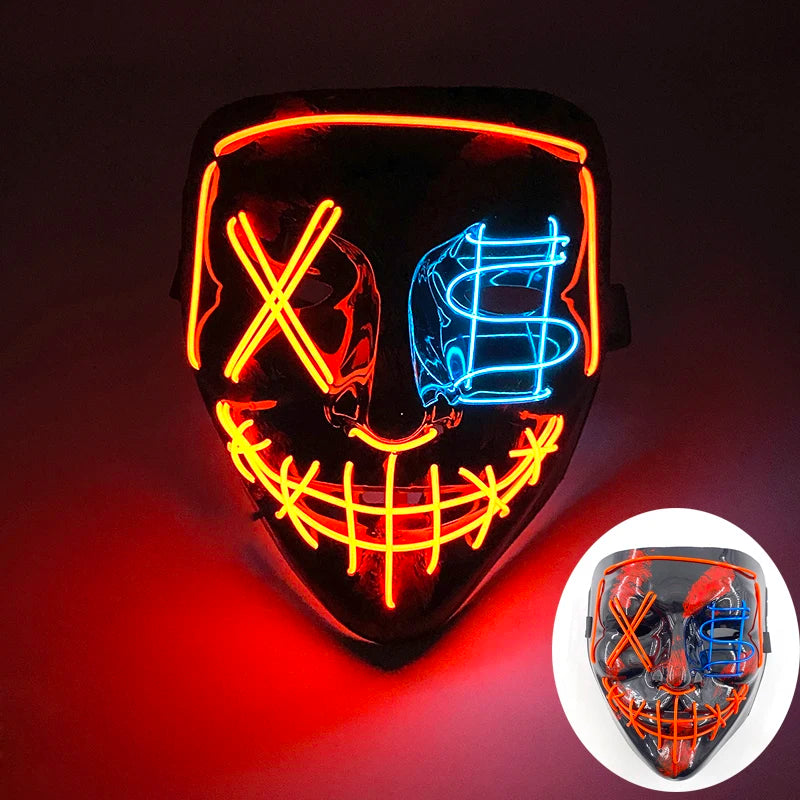 LED Purge Mask - Luminous Halloween Horror Cosplay Prop