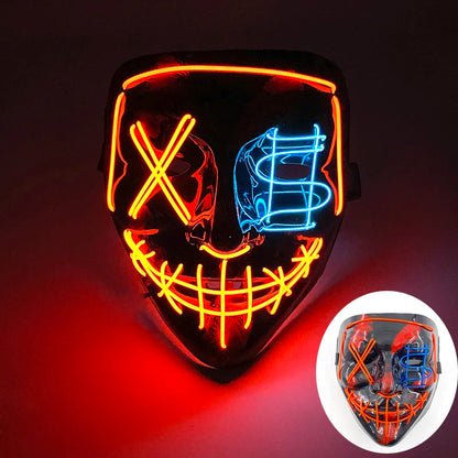 LED Purge Mask - Luminous Halloween Horror Cosplay Prop