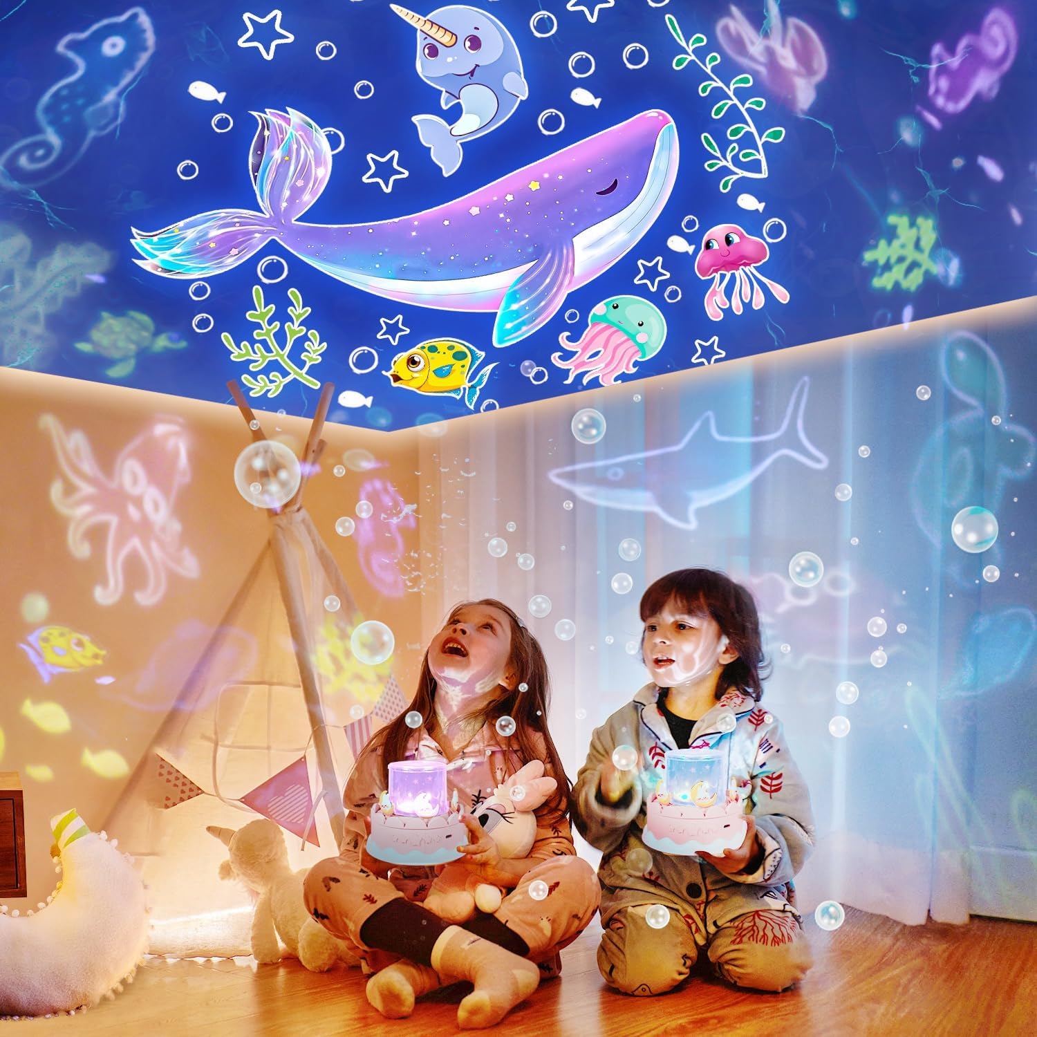 Star Galaxy Projector: 360° Rotating Starry Night Light