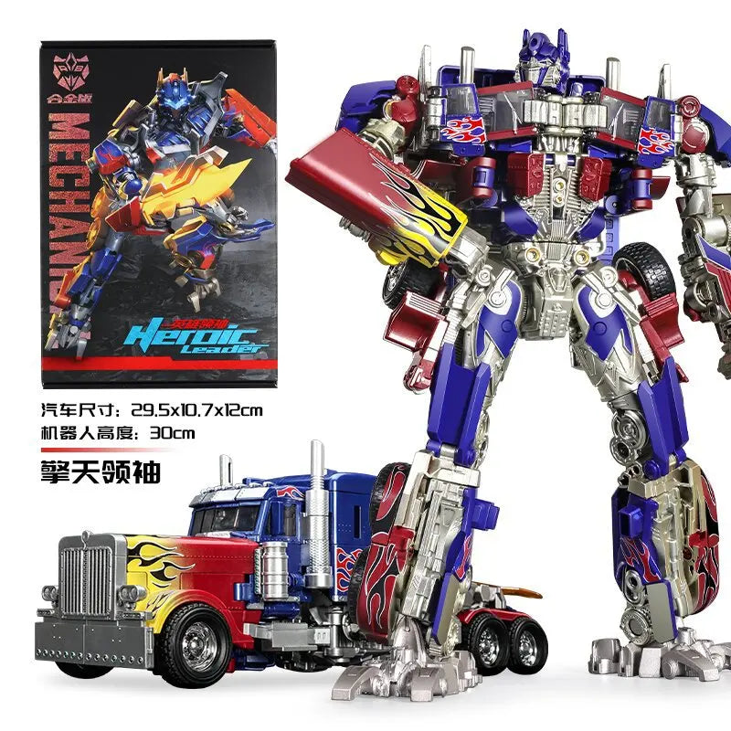Transforming Black Gold Robot Toy - 30CM Optimus Prime, Bumblebee, Megatron