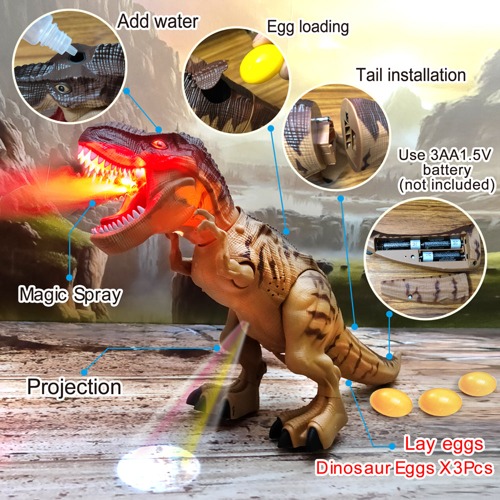 Electric Walking Dinosaur Toy: Lights, Sounds & Egg Laying