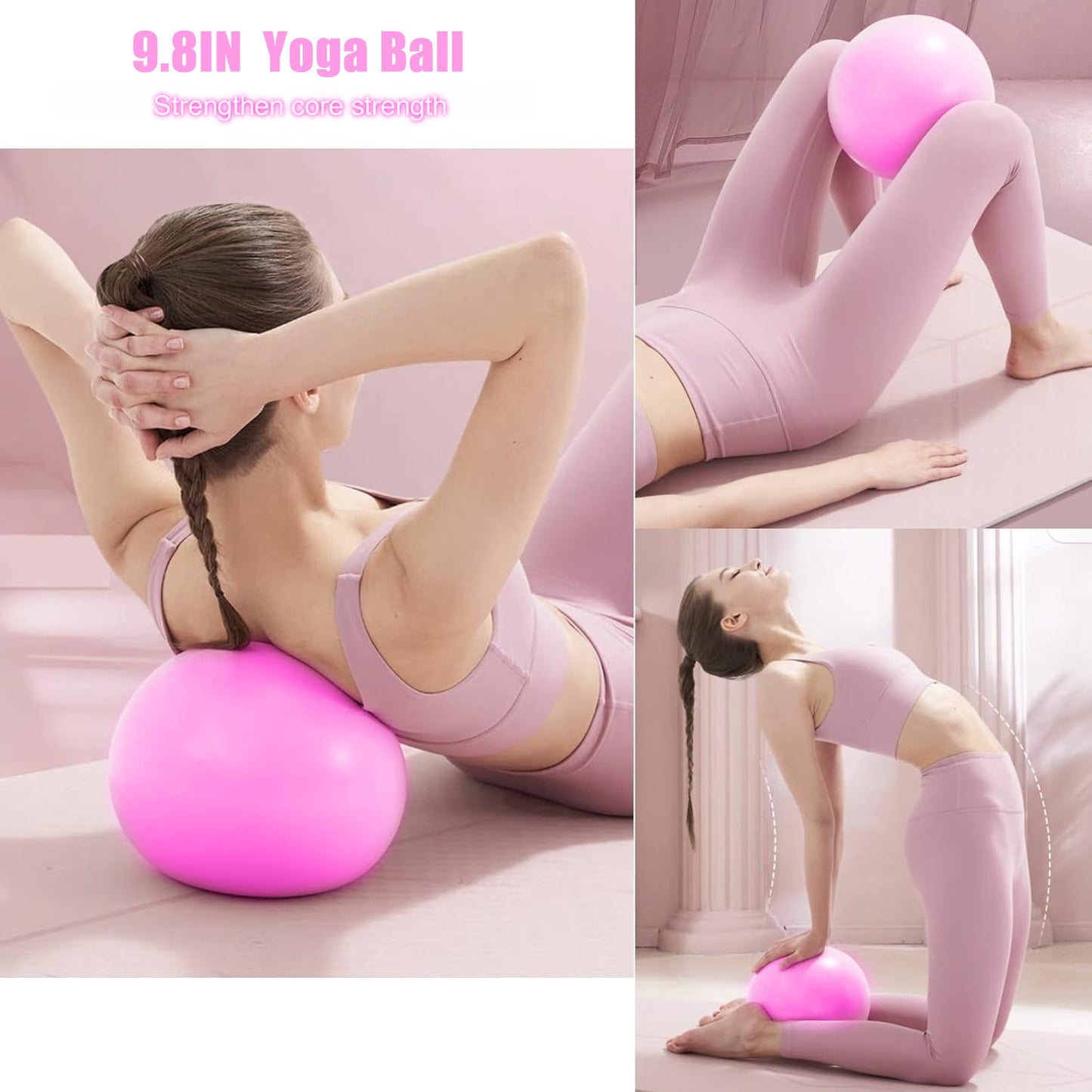 Pilates Fitness Ring & Ball Set - Compact Home Exercise Kit