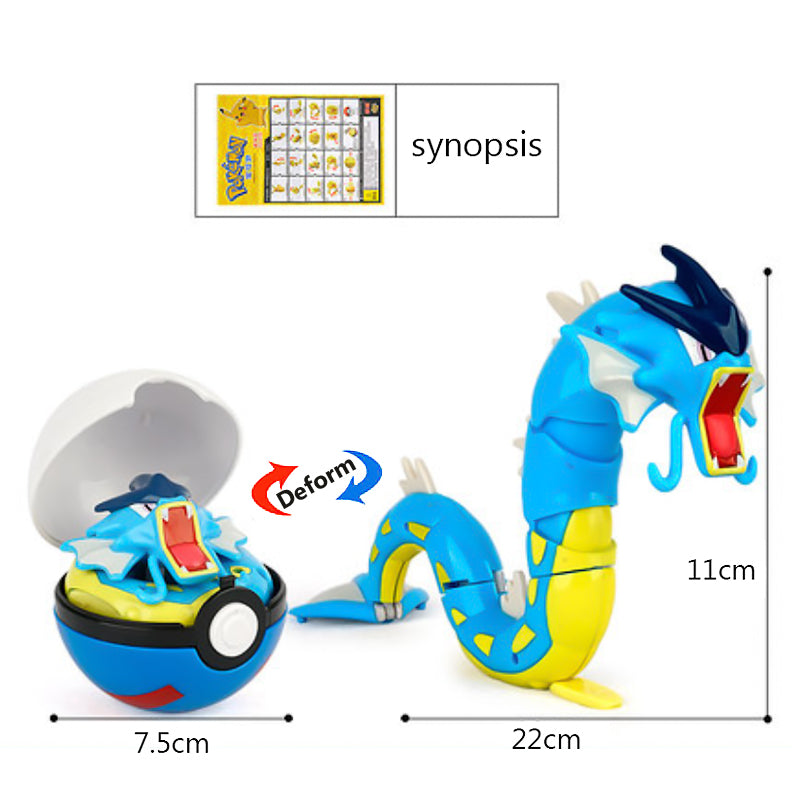 Transforming Pocket Monster Pokeball Toy - Pikachu, Mewtwo, and more