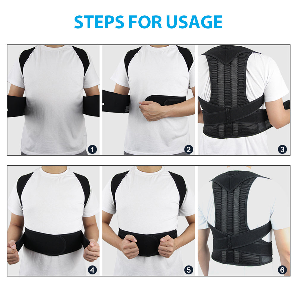 Posture Corrector Brace - Adjustable Back & Shoulder Support