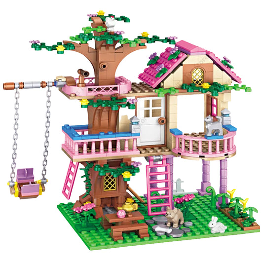 Girls Tree House and Castle Villa Building Blocks Set WithoutBox