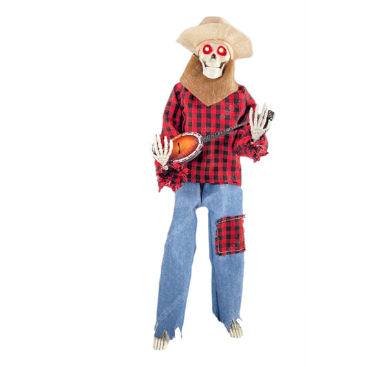 Halloween Animated Banjo Skeletons - Glowing Decor