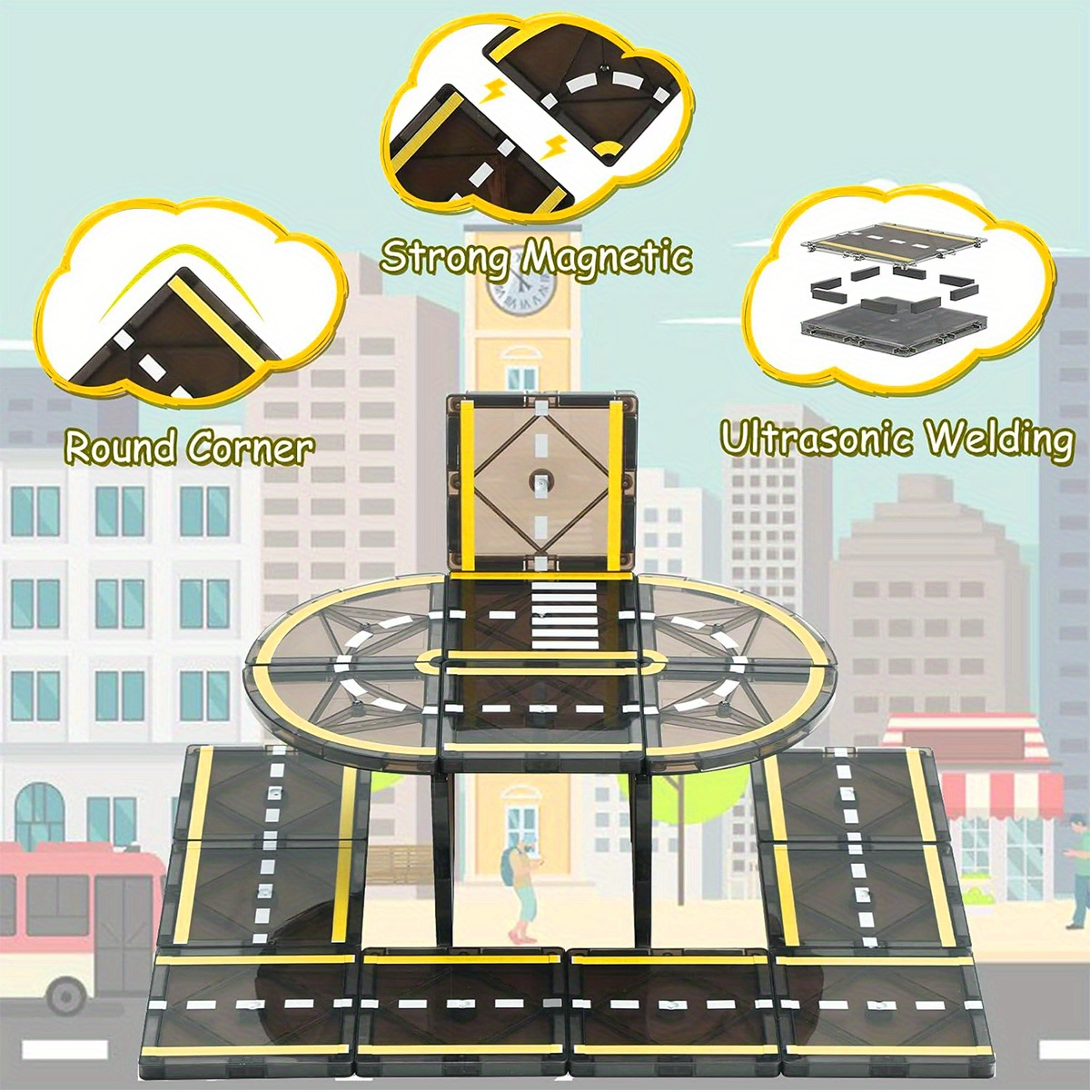 Magnetic Crane Car Toys for Kids 3-6 - Creative & Educational