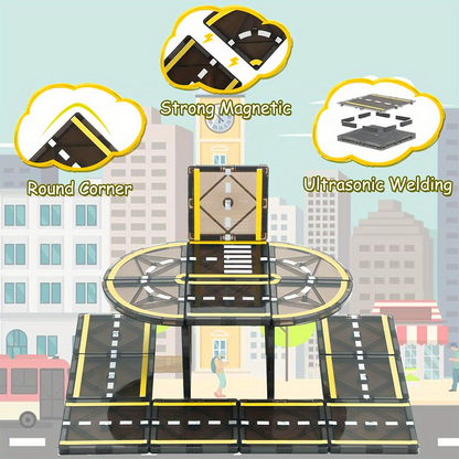 Magnetic Crane Car Toys for Kids 3-6 - Creative & Educational