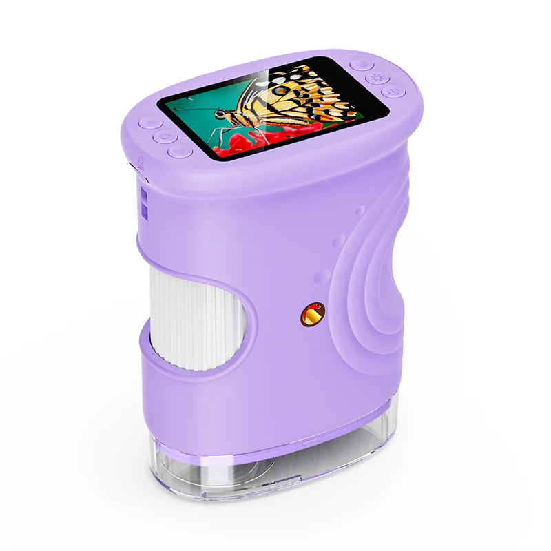 1000X Kids Handheld Microscope - 2.0" Screen, Rechargeable Fun