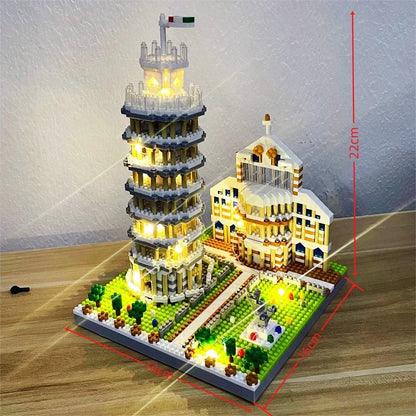 Eiffel Tower Building Blocks: LED Lit Paris Model Toy Set