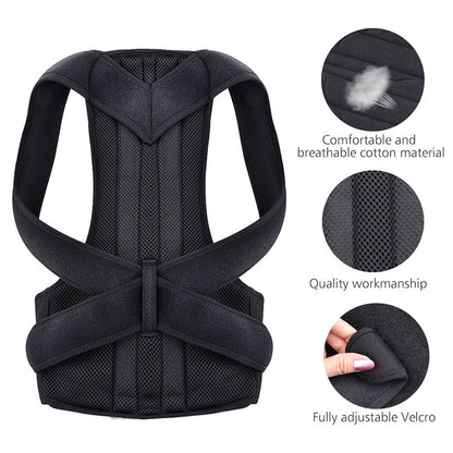 Posture Corrector Brace - Adjustable Back & Shoulder Support