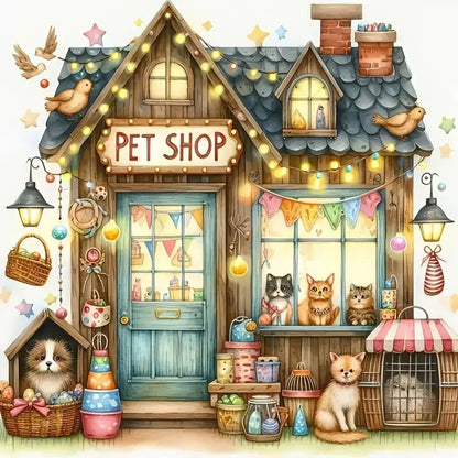 DIY Diamond Mosaic Book: Store House Landscape Art