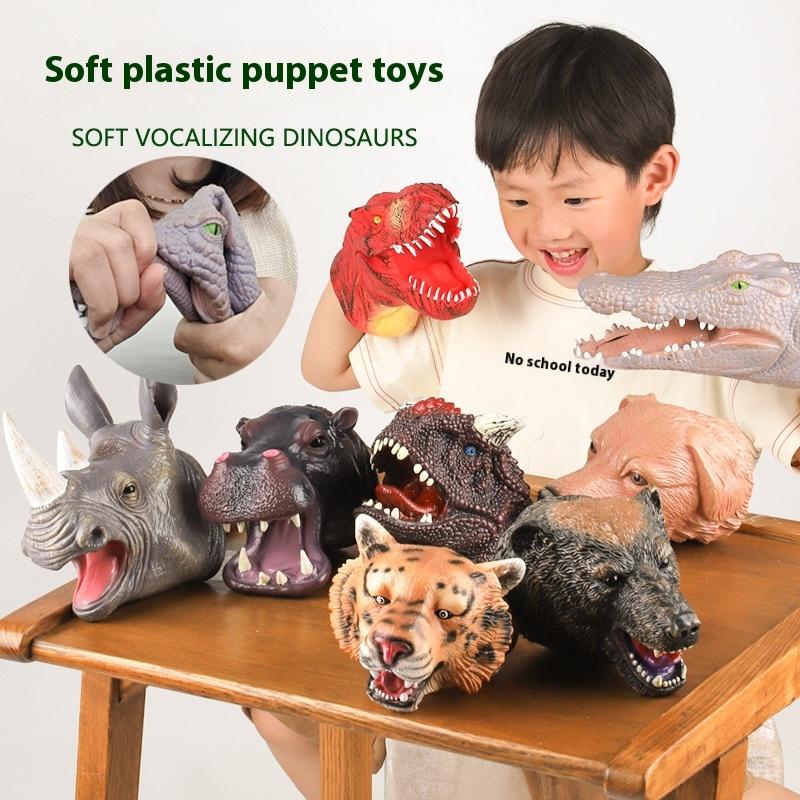 T-Rex Dinosaur Hand Puppet - Realistic Soft Toy for Kids