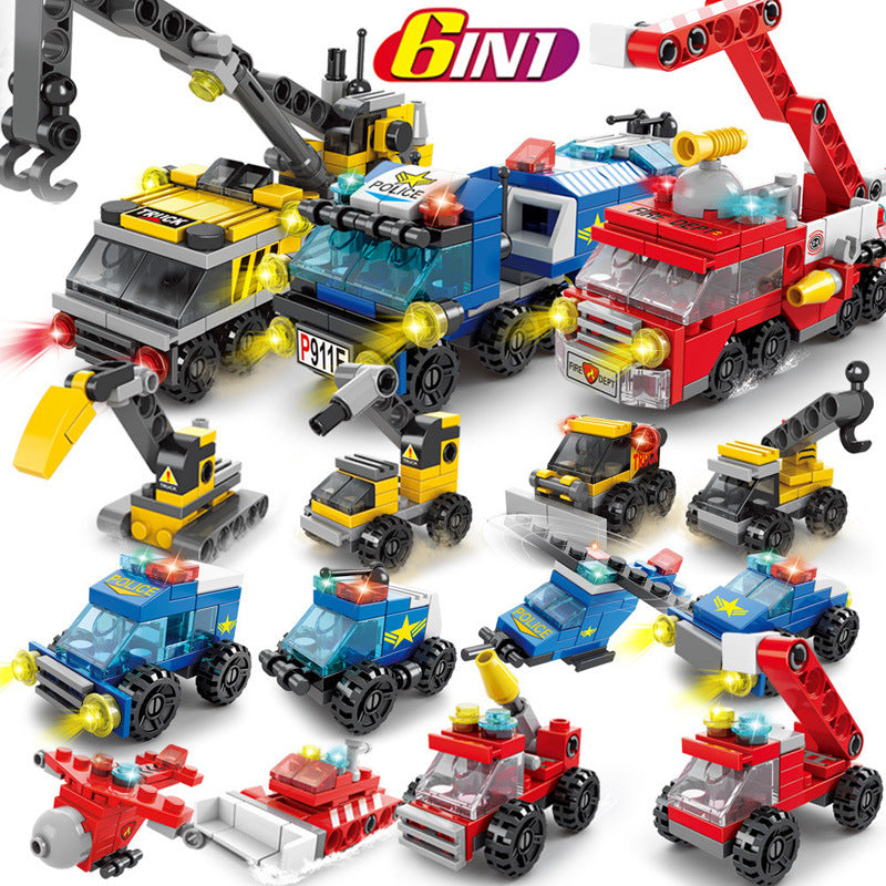 City Construction Cement Mixer & Loader Blocks Set