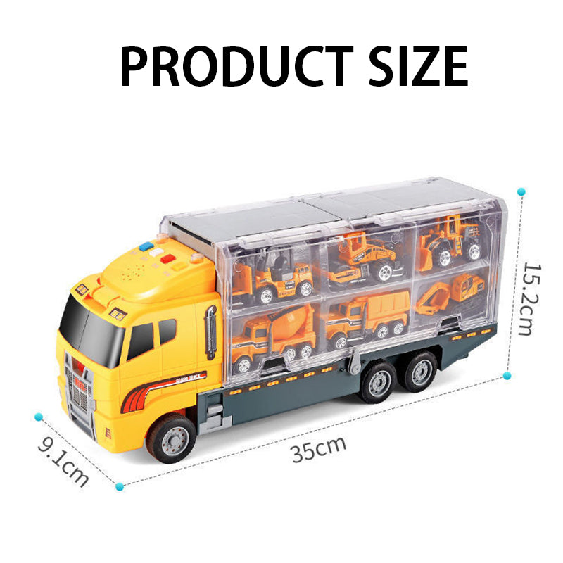 Construction Toys Truck Set: 10-in-1 Die-cast Vehicles