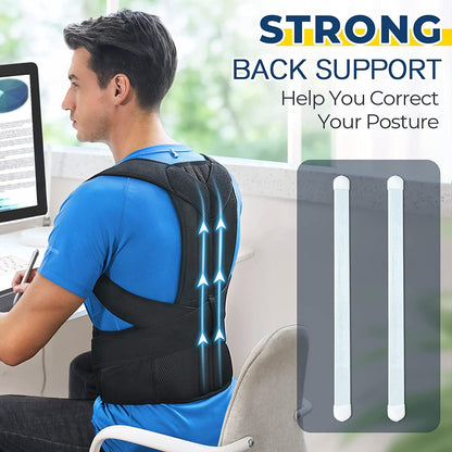 Posture Corrector Brace - Adjustable Back & Shoulder Support