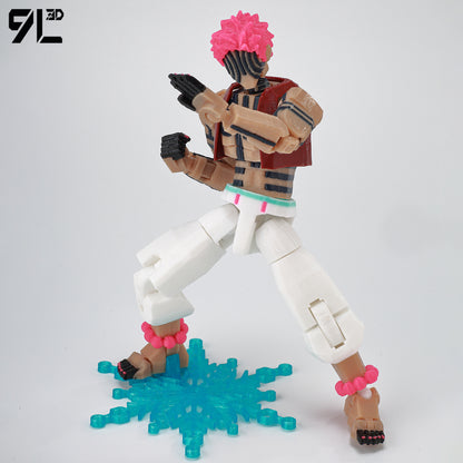 Demon Slayer, Akaza Tanjiro. Naruto and Sasuke and Solo Leveling Sung Jin-Woo 3D Action Figure 