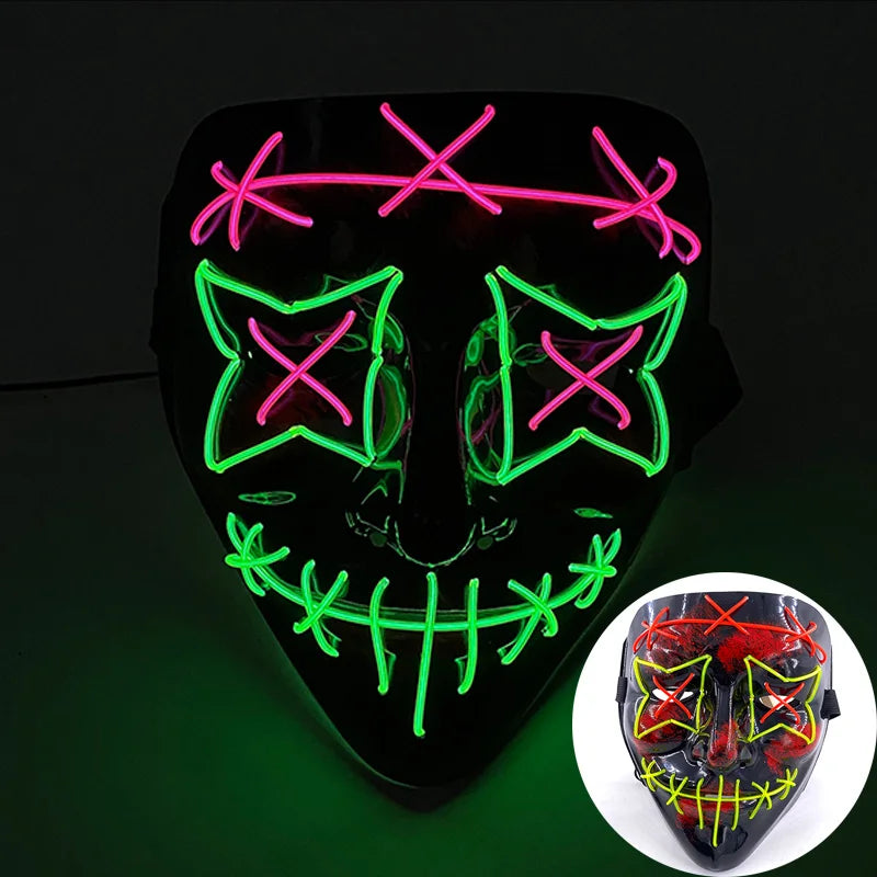 LED Purge Mask - Luminous Halloween Horror Cosplay Prop
