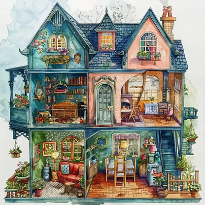 DIY Diamond Mosaic Book: Store House Landscape Art