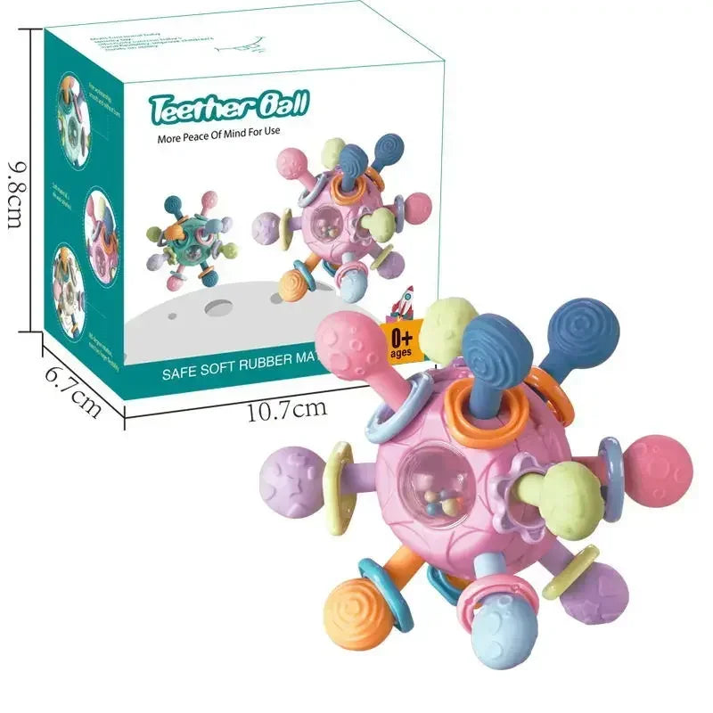 Rotating Rattle Ball: Baby Sensory & Development Toy 0-12M