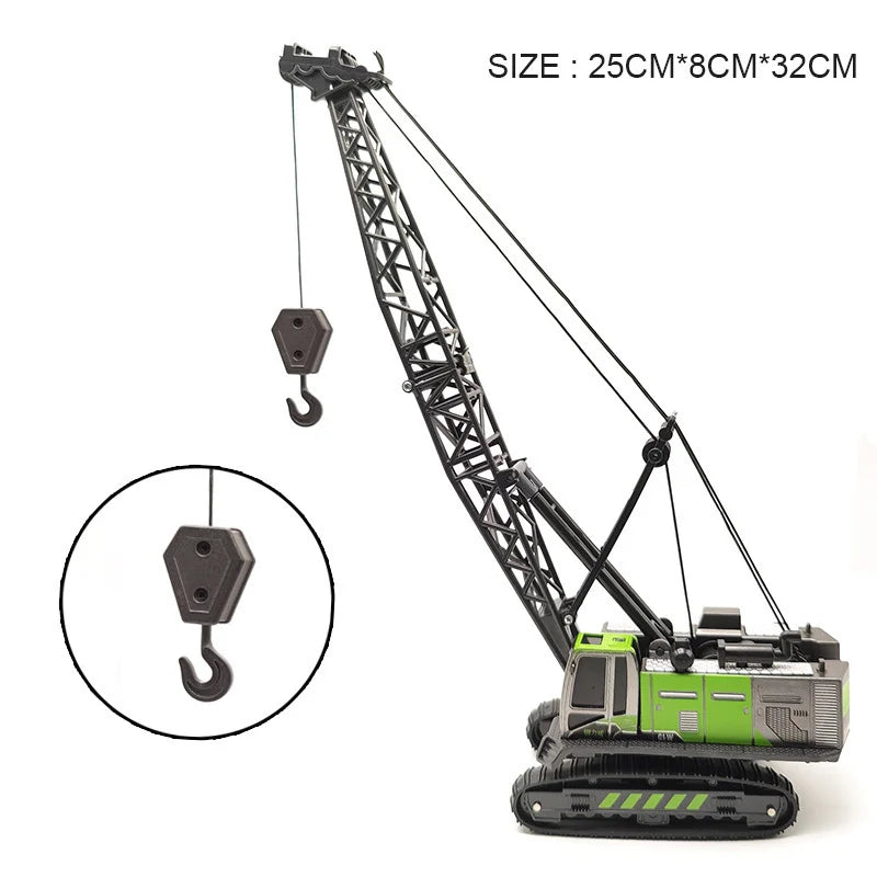 Engineering Diecast Crane & Bulldozer Toy Set for Boys