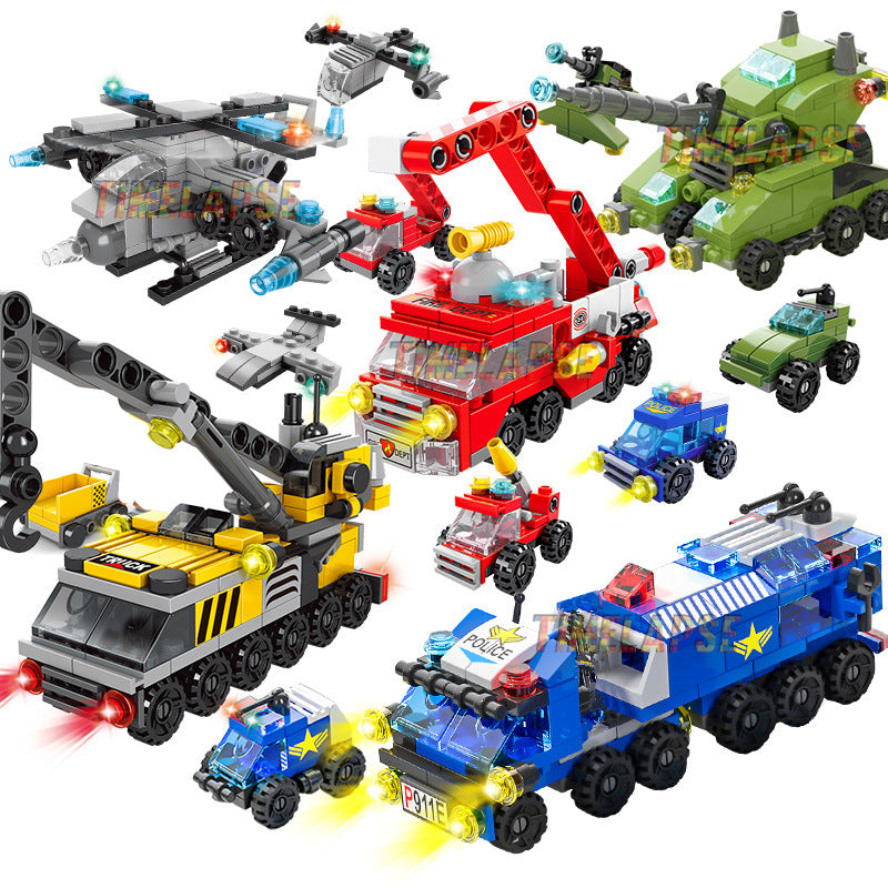 City Construction Cement Mixer & Loader Blocks Set