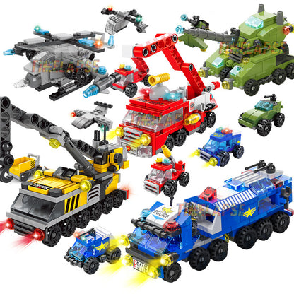 City Construction Cement Mixer & Loader Blocks Set