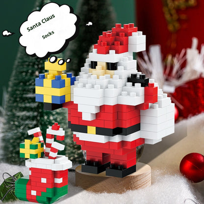 Christmas Micro Blocks: Santa & Reindeer Puzzle Game