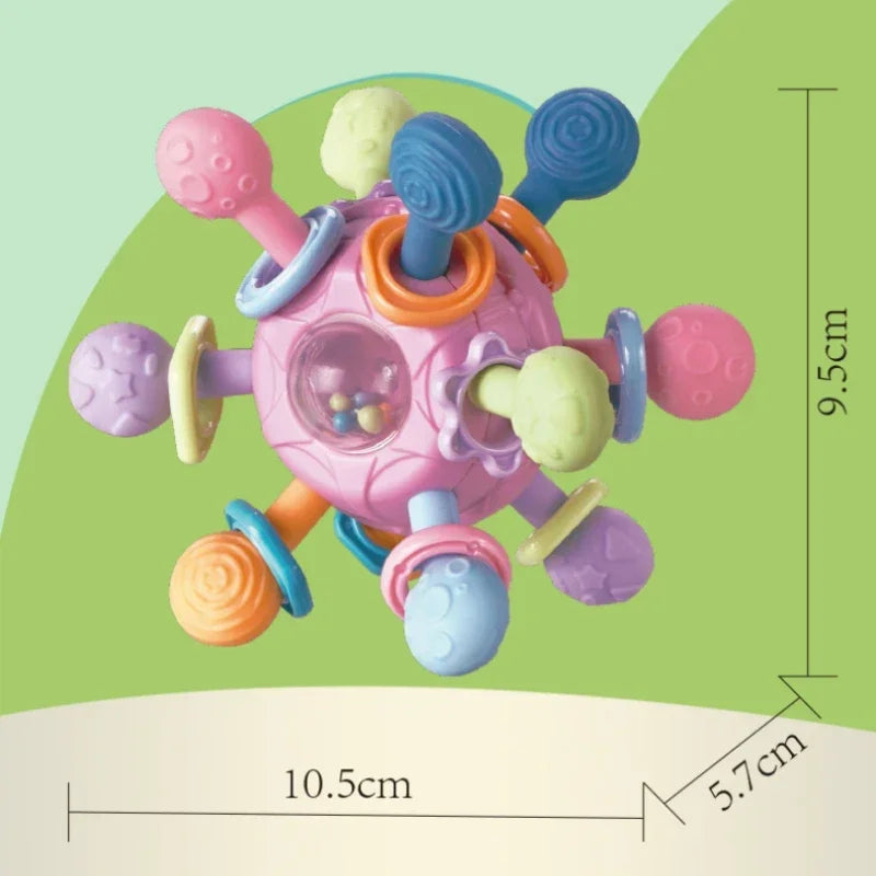 Rotating Rattle Ball: Baby Sensory & Development Toy 0-12M